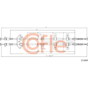 Autodíl Tažné lanko, parkovací brzda COFLE 17.0587