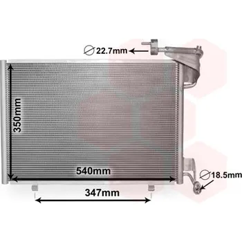 Výparník klimatizace Kondenzátor, klimatizace VAN WEZEL 18005592