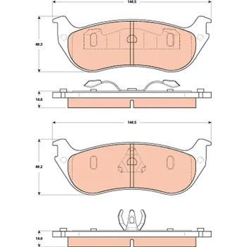 Brzdová destička Sada brzdových destiček, kotoučová brzda TRW GDB4132