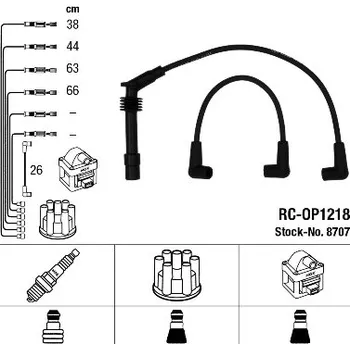 Zapalovací kabel Sada kabelů pro zapalování NGK 8707