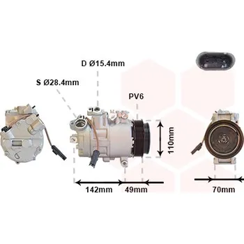 Kompresor klimatizace Kompresor, klimatizace VAN WEZEL 0600K411