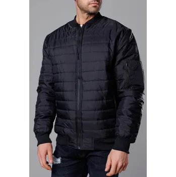 Černá prošívaná pánská bunda typu "bomber" (MY02-1) odstíny černé XXL