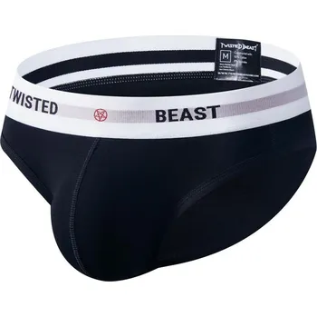 Pánské erotické prádlo Slipy Twisted Beast Insignia Brief černé M, pánské bavlněné slipy