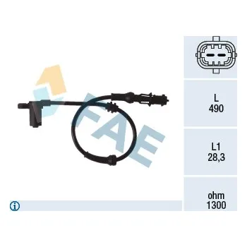 ABS Snímač, počet otáček kol FRANCISCO ALBERO S.A. 78077