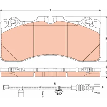 Brzdová destička Sada brzdových destiček, kotoučová brzda TRW GDB3506