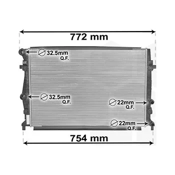 Chladič motoru Chladič, chlazení motoru VAN WEZEL 58002343