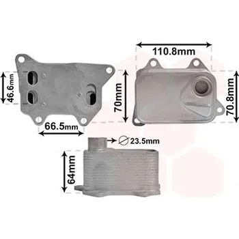 Chladič motoru Olejový chladič, motorový olej VAN WEZEL 58013704