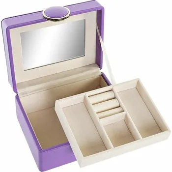 Organizér do auta Šperkovnice DKD Home Decor Dřevo MDF PU Fialová (23 x 17 x 10 cm)