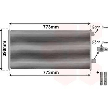 Výparník klimatizace Kondenzátor, klimatizace VAN WEZEL 18005361
