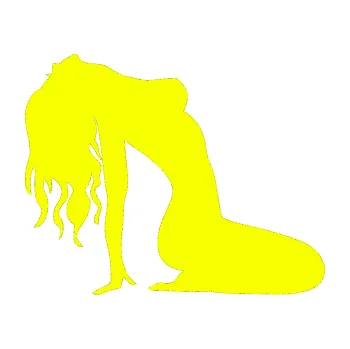 Samolepicí dekorace na vozidlo Erotická žena 052 pravá (70 - Fluorescentní žlutá) SAMOLEPKA NA AUTO, NÁLEPKA, FÓLIE, POLEP, TUNING, VLASTNÍ TEXT, TISK, AUTOSAMOLEPKY.cz, POLEPY, OBRÁZEK, LOGO, 3D STICKERS