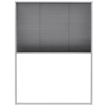 Síť proti hmyzu Plisovaná okenní síť proti hmyzu hliníková 142610 60 x 80 cm bílá