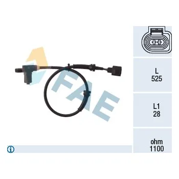 ABS Snímač, počet otáček kol FRANCISCO ALBERO S.A. 78003