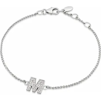Náramek SOFIA stříbrný náramek s písmenem M AESOF-AB1740Z/R