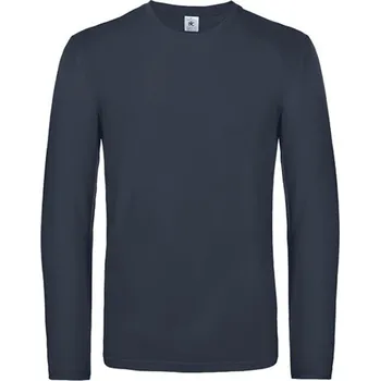 Pánské tričko B&amp;C Pánské tričko s dlouhým rukávem TU07T Navy M
