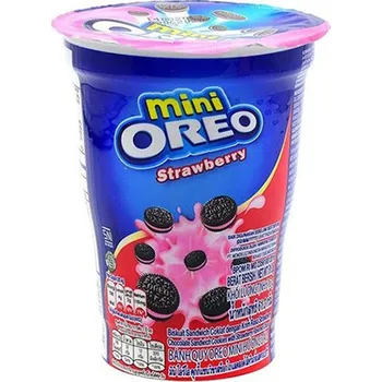 Mondelez Oreo Mini sušenky v kelímku jahoda 61,3 g