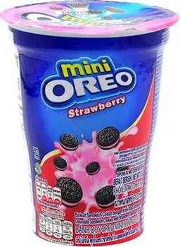 Mondelez Oreo Mini sušenky v kelímku jahoda 61,3 g