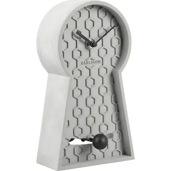 Hodiny Stolní hodiny Honeycomb Kyvadlo 25 cm šedá Karlsson (barva-šedá)