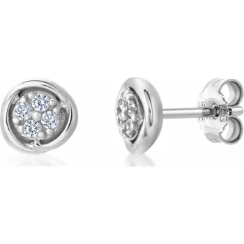 Náušnice SOFIA zlaté náušnice růže se zirkony AUBFNM24G0P-ZY