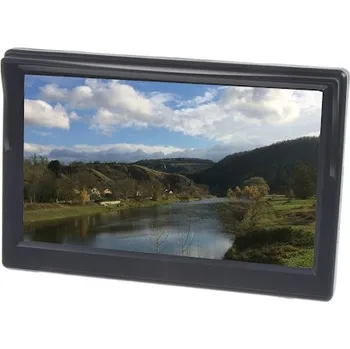 Auto elektroinstalace LCD monitor 5 černá, stříbrná s přísavkou s možností instalace na HR držák, 80062