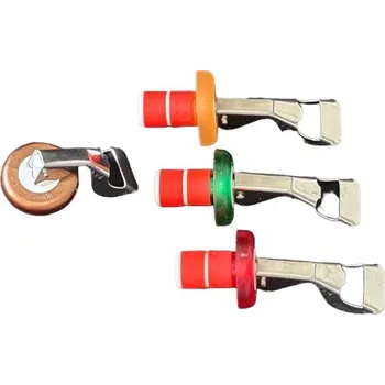 zátka lahví sklopná s otvírákem, plast/kov+guma