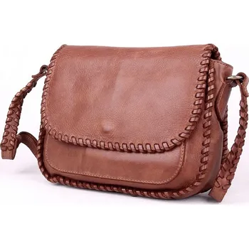 Kabelka Malá luxusní kožená crossbody kabelka Gianni Conti no. 674 hnědá