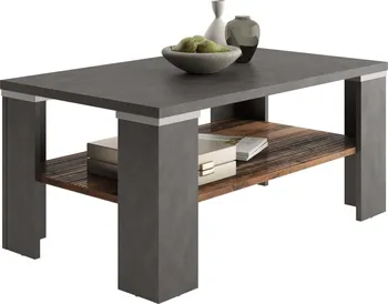 Konferenční stolek FMD Konferenční stolek s policí 100 x 60 x 46 cm šedý/hnědý