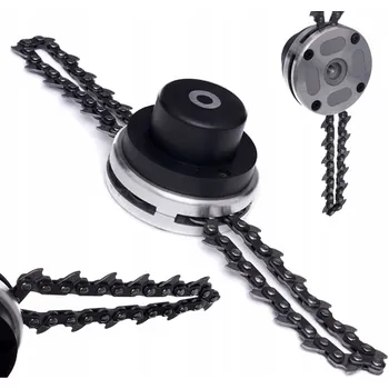 Univerzální řetězová hlava pro křovinořezy 34 x 9,6 x 6,5 cm černá/stříbrná