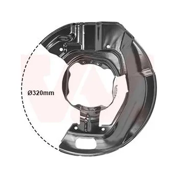 Brzdový kotouč Ochranný plech proti rozstřikování, brzdový kotouč VAN WEZEL 0639376