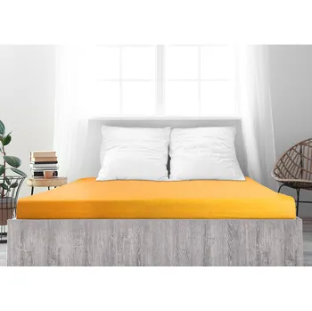 Prostěradlo B.E.S. - Petrovice, s.r.o. Prostěradlo Froté PERFECT - Sytá žlutá Rozměr: 120 x 200