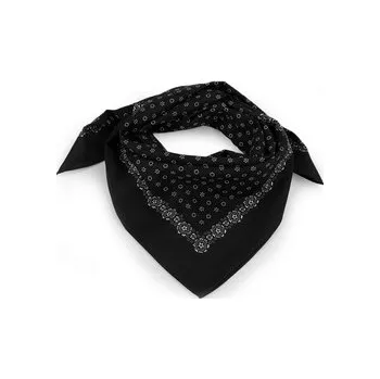 Šátek Šátek černý s drobnými květy