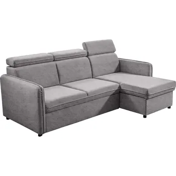 Sedací souprava Rozkládací sedací souprava, světle šedá, ALECHANDRO B ROH