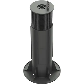 Rektifikační terč pod terasová prkna H 365-445 mm (Výškově stavitelný terč pod dřevěné nebo WPC terasy s výškou od 365 mm do 445 mm | základna Ø 200 mm | hlava na rošt Ø 120 mm | výška úchytu 19 mm | terč se skládá z terče 165-235 mm + 2x prodloužení H 12