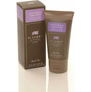 St James of London Lavender &amp; Geranium, krém na holení v tubě 75ml