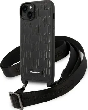 Pouzdro na mobilní telefon Karl Lagerfeld Monogram Crossbody pro iPhone 14 Plus černý
