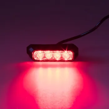 Přídavný světlomet PREDATOR 4x3W LED, 12-24V, červený, ECE R10, STM KF004E3WRED