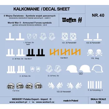 Plastikový model 1/35 German Armoured Forces WWII symbols - part 2