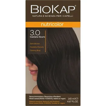 Barva na vlasy BIOKAP Nutricolor Barva na vlasy Tmavá hnědá 3.0