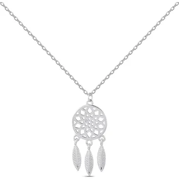 Náhrdelník NUBIS® Stříbrný náhrdelník - lapač snů - NB-2343