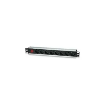 Rozvaděč Intellinet 19" Rackmount 8-Way Power Strip - German Type, rozvodný panel, 8x DE zásuvka, 3m kabel