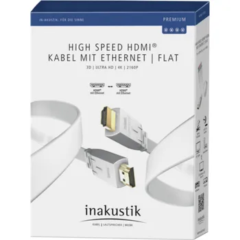 Video kabel in-akustik Premium HDMI Kabel s Ethernet Flat 8,0 m