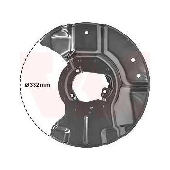 Brzdový kotouč Ochranný plech proti rozstřikování, brzdový kotouč VAN WEZEL 0635372