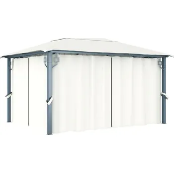 Zahradní altán vidaXL Altán se závěsy 4 x 3 x 2,7 m