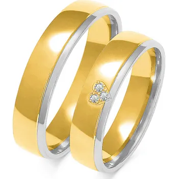 Prsten SOFIA zlatý pánský snubní prsten ZSOE-267MYG+WG