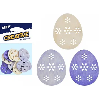 Velikonoční dekorace Dekorace vejce přírodní 12ks 4cm mix