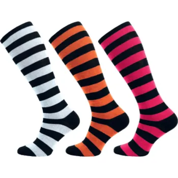 Dámské ponožky Podkolenky NOVIA pruh - 2 páry 37-38 oranžová 2 páry