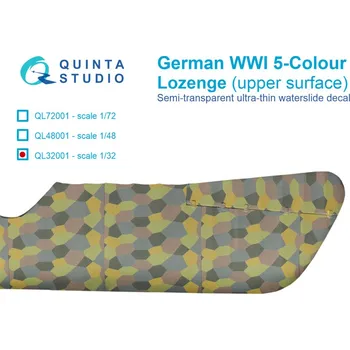 Plastikový model 1/32 German WWI 5-Colour Lozenge (upper surface)
