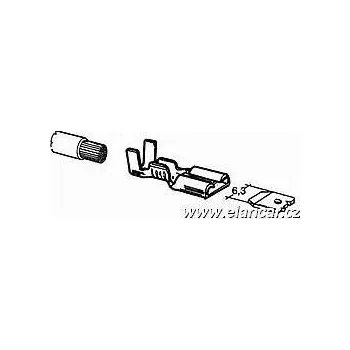 Auto elektroinstalace Neizolovaný konektor faston 6,3mm samice BF 11.14 -100Ks