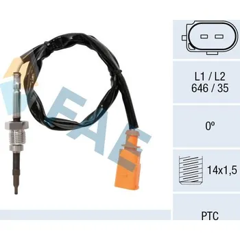 Čidlo automobilu Čidlo, teplota výfukových plynů FAE 68076