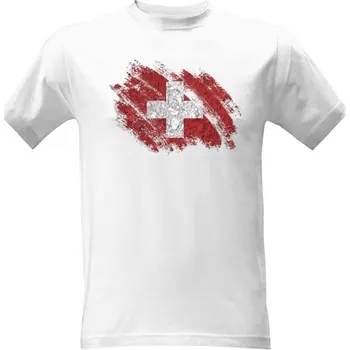 Pánské oblečení Tričko s potiskem Švýcarská vlajka pánské