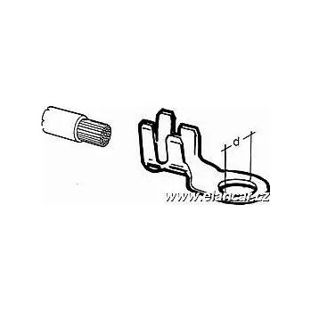 Auto elektroinstalace Kabelové oko neizolované 10mm pro kabel 0,8-4mm2 BF 11.49 - 100Ks